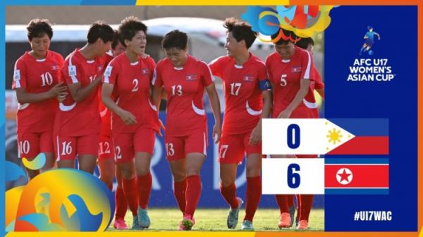 U17女足亚洲杯-朝鲜6-0菲律宾进4强 韩国12-0大胜印尼